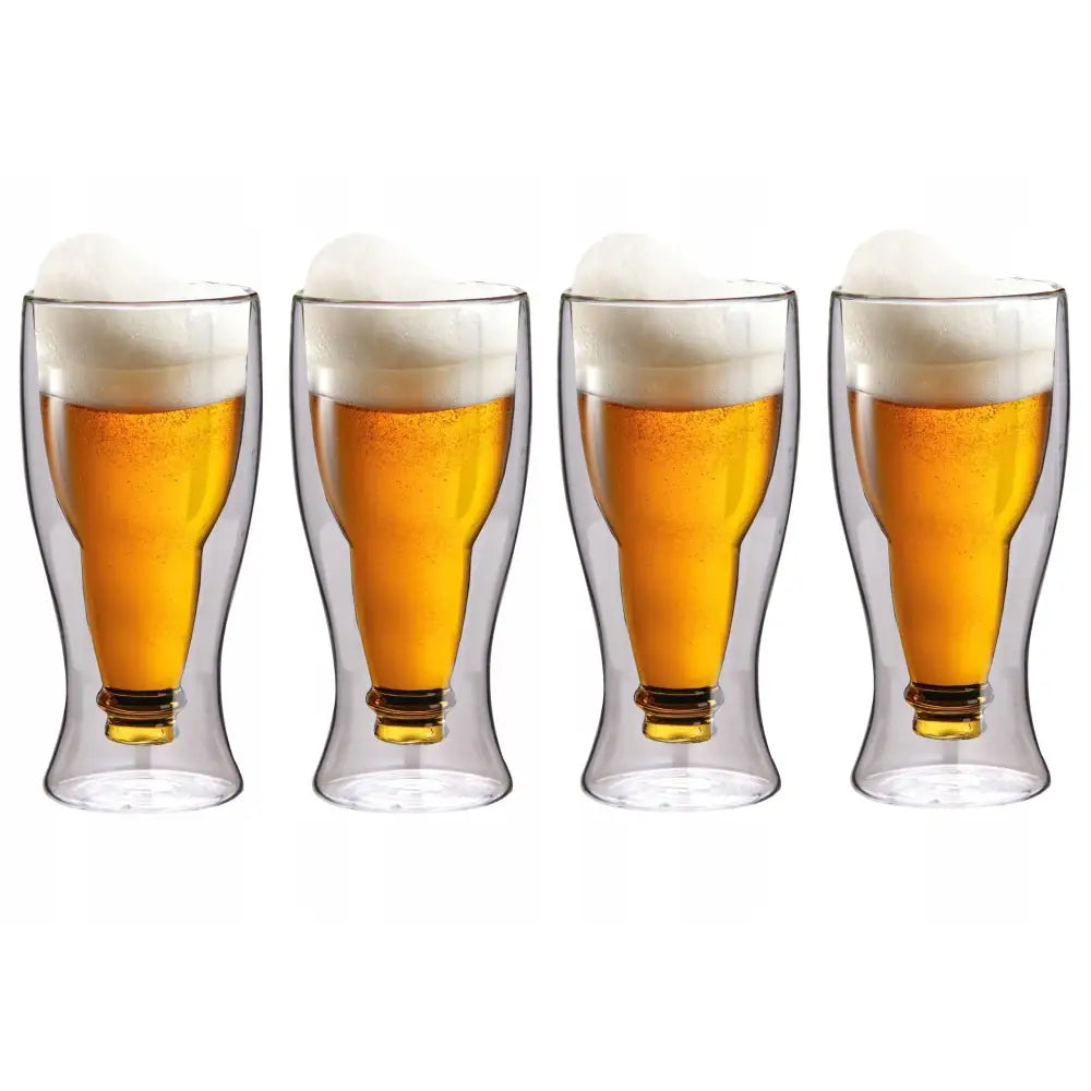 4 Termiske ølglass Kopper 500 Ml Gave til Bursdag og Navnedag