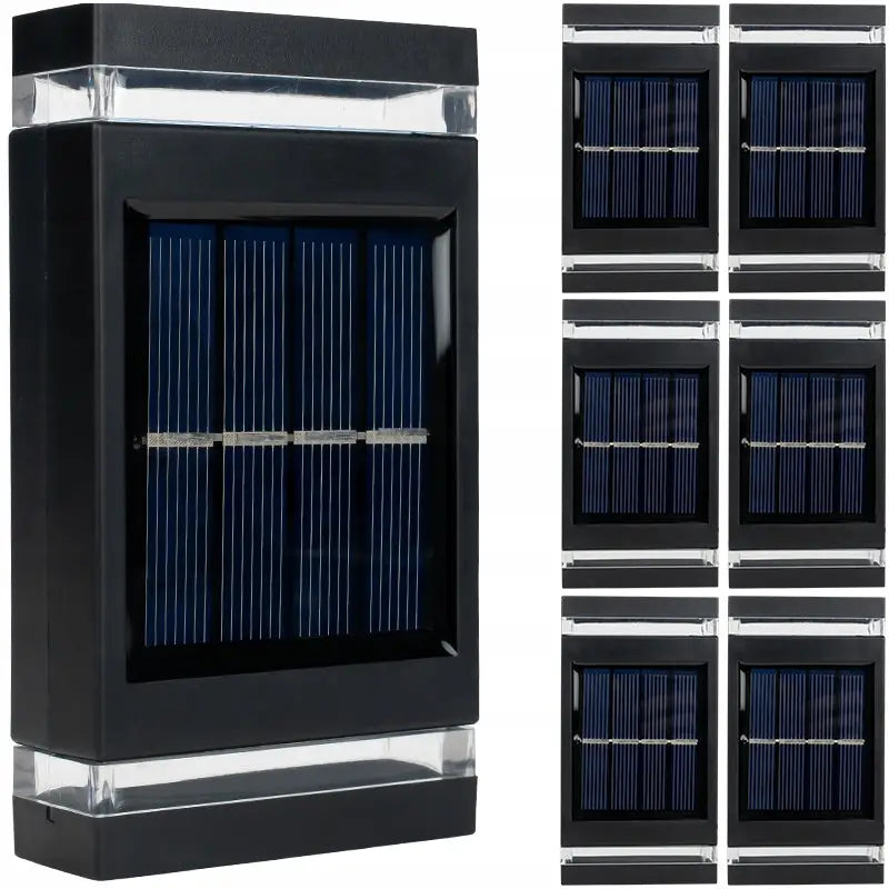 6x Solcelledrevet Led-lampe til Lysthus Vegglampe for Hage