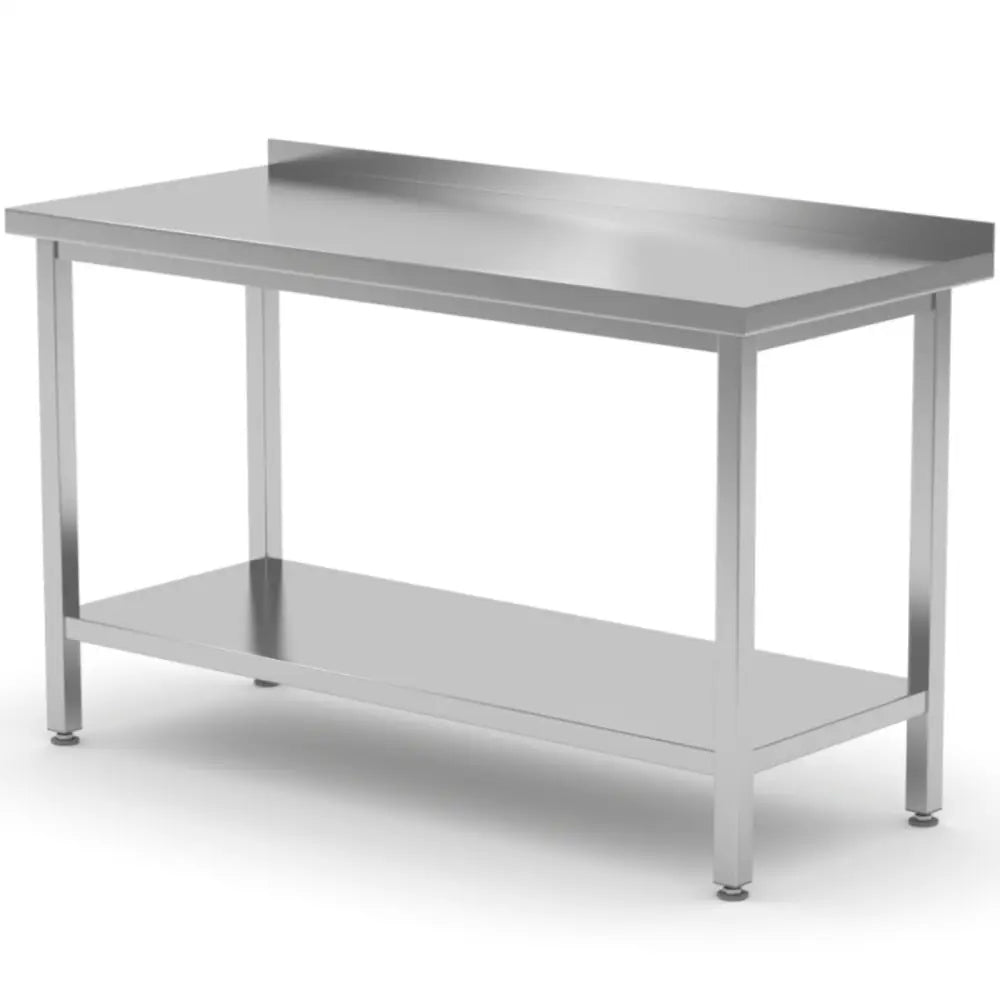 Arbeidsbenk i Rustfritt Stål med Veggmontering 120x70x85 Cm - Hendi 814727
