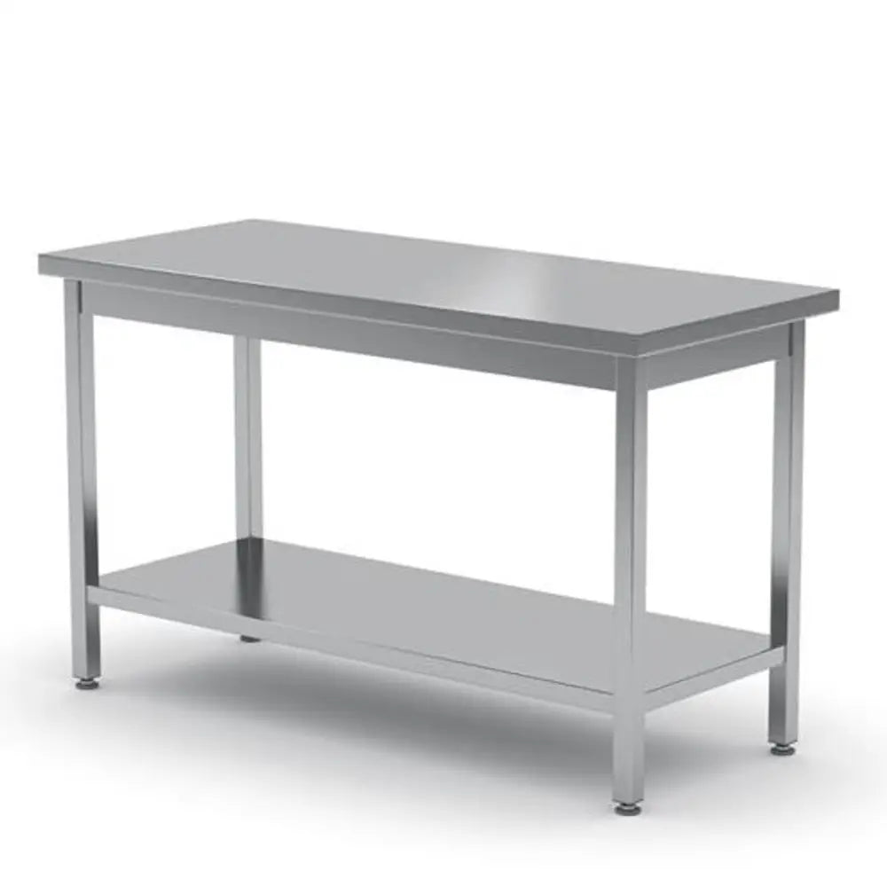 Arbeidsbenk med Sentralt Stålblad og Hylle 180x60cm - Hendi 811559