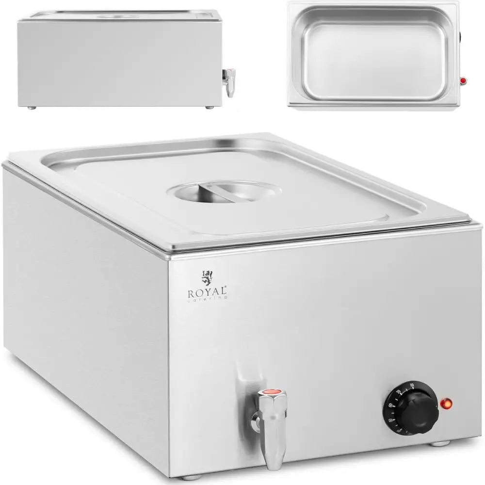 Bain Marie Elektrisk Varmeenhetsmed Tappekran Gn 1/1 600 w