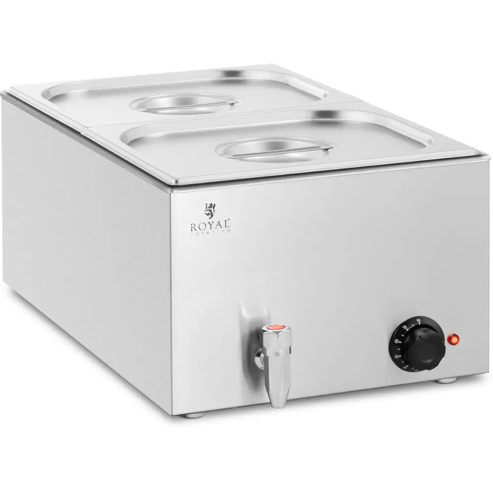 Bain Marie Elektriskvarmere med Tappekrane 2 x Gn 1/2 600 w