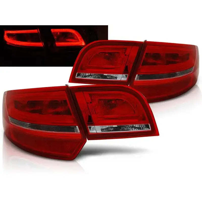 Baklykter Audi A3 8p 04-08 Sportback Red White Led V2