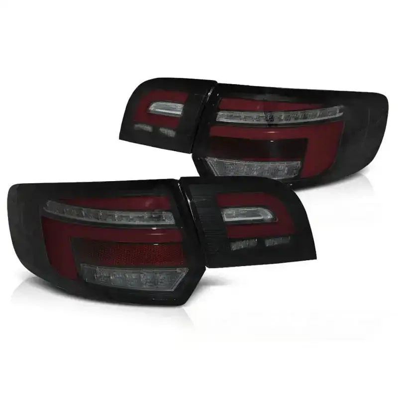 Baklykter Audi A3 8p 5d Sportback 08-12 Led Bar Red Black Seq