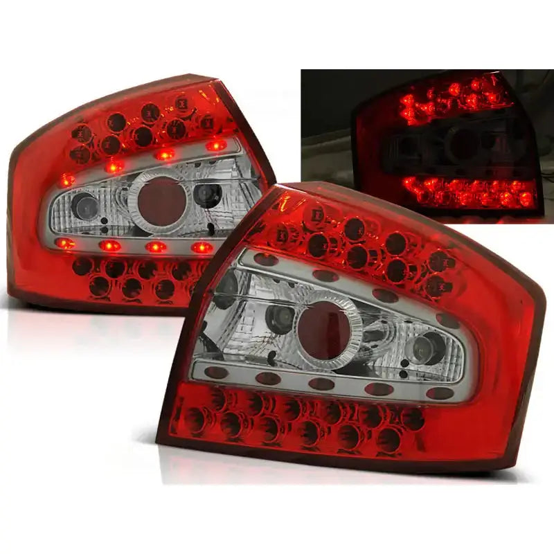 Baklykter Audi A4 8e 10.00-10.04 Sedan Red White Led
