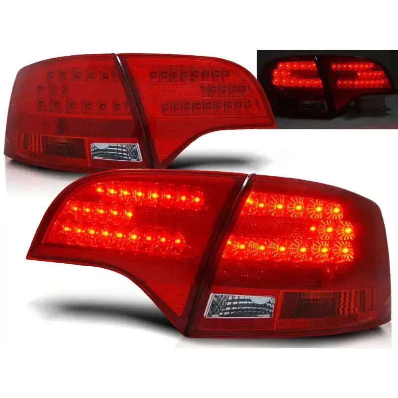 Baklykter Audi A4 B7 11.04-03.08 Avant Red White Led