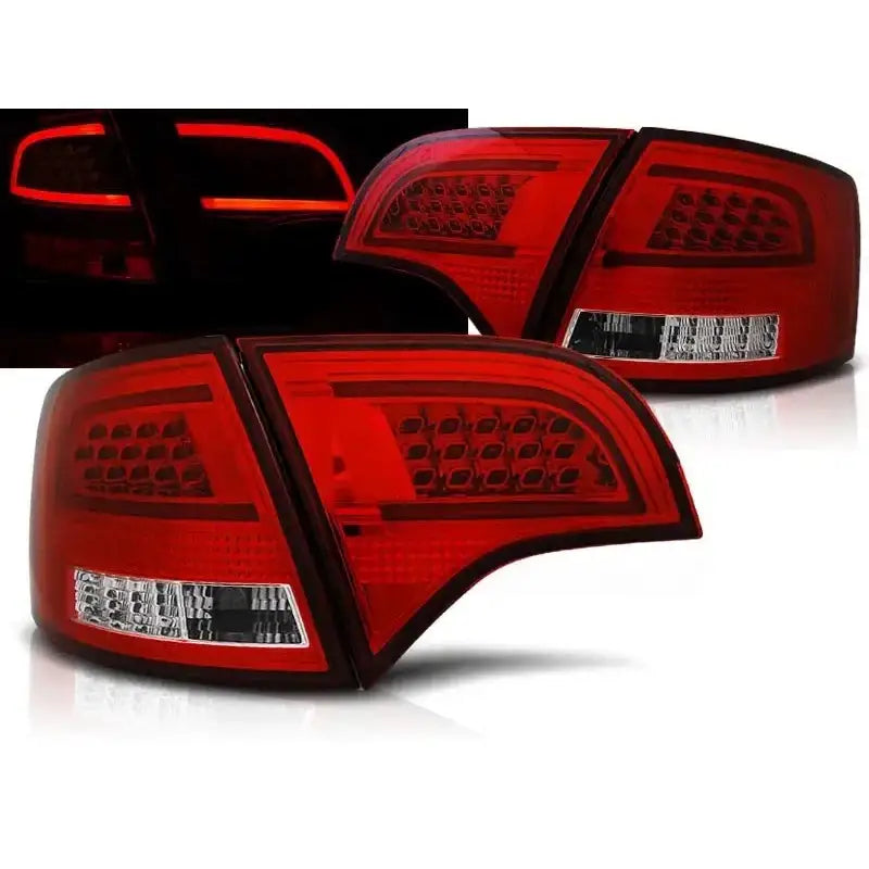 Baklykter Audi A4 B7 11.04-03.08 Avant Red White Led Bar