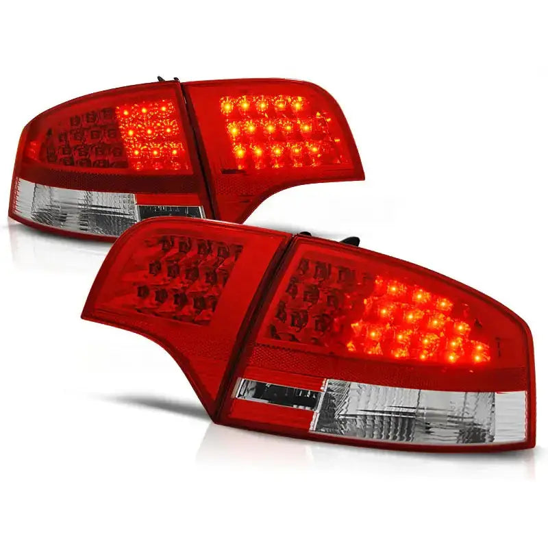 Baklykter Audi A4 B7 11.04-11.07 Sedan Red White Led