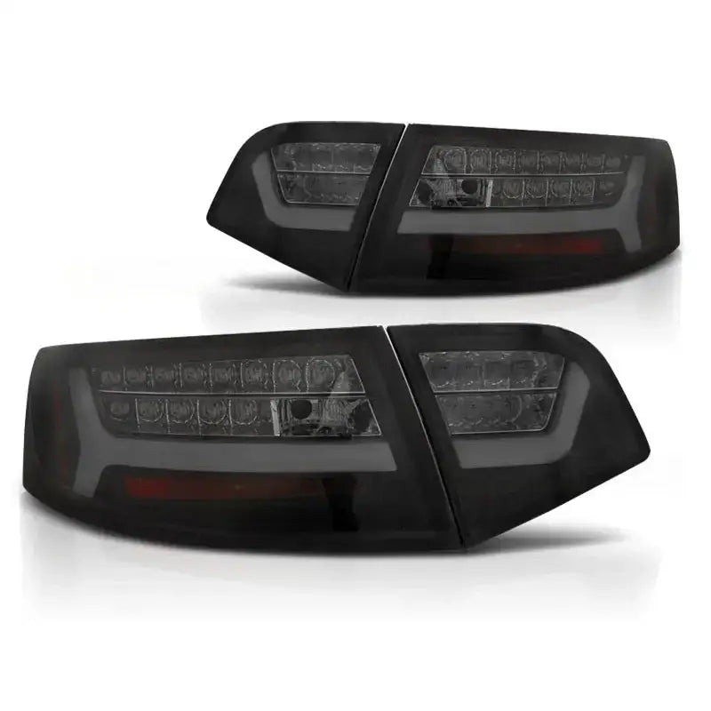 Baklykter Audi A6 08-11 Sedan Black Smoke Led Bar Seq