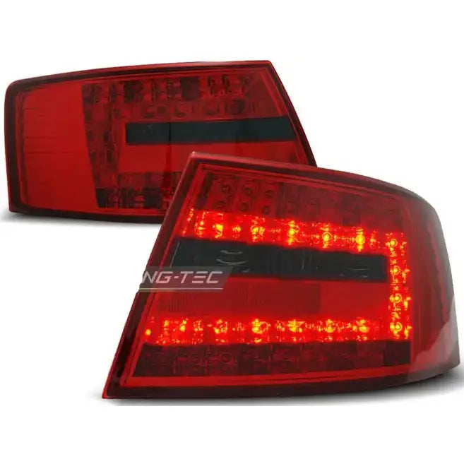 Baklykter Audi A6 C6 Sedan 04.04-08 6-pin Red Smoke Led