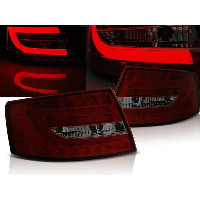 Baklykter Audi A6 C6 Sedan 04.04-08 Red Smoke Led 6pin