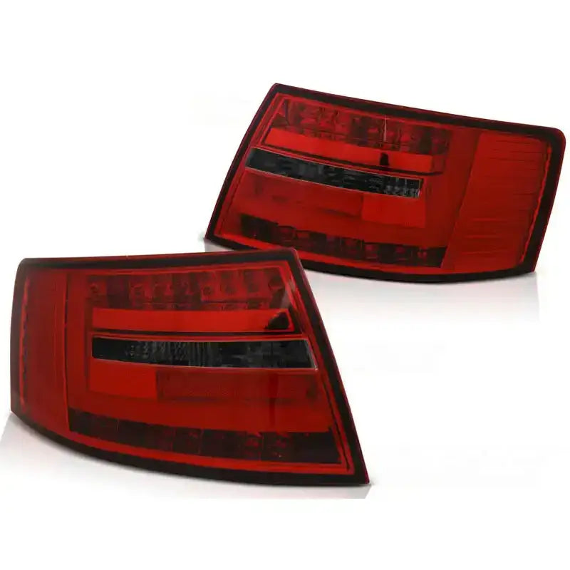 Baklykter Audi A6 C6 Sedan 04.04-08 Red Smoke Led Bar 7-pin