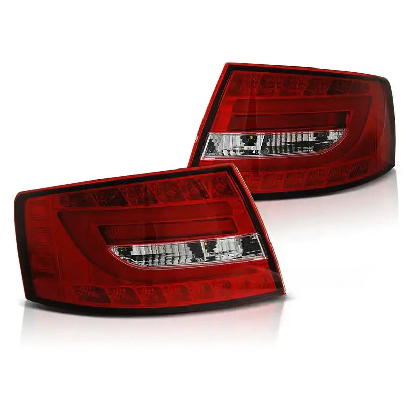 Baklykter Audi A6 C6 Sedan 04.04-08 Red White Led 6pin