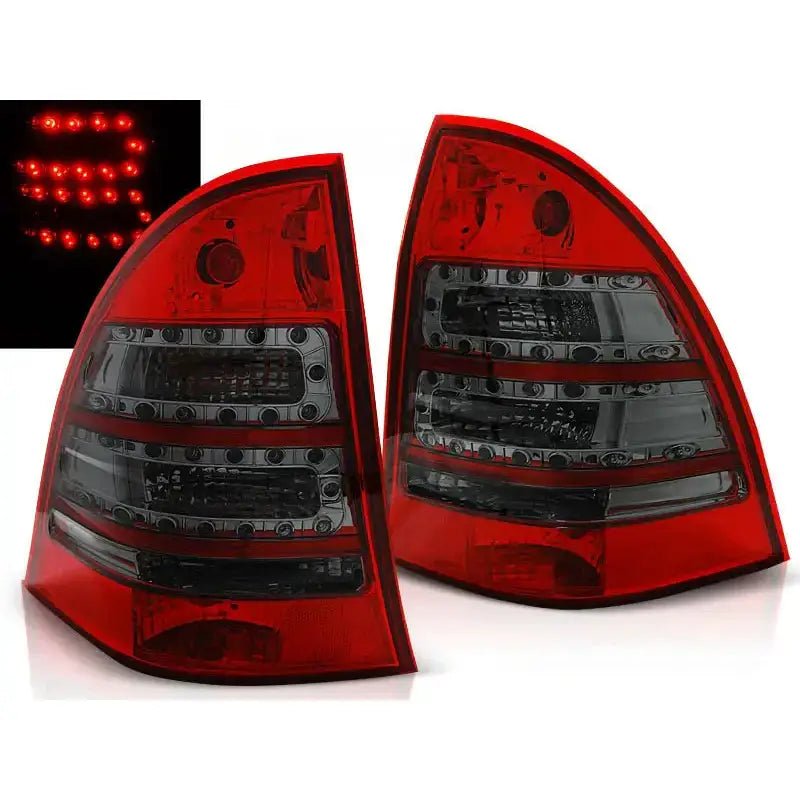 Baklykter Mercedes C-klasse W203 St.vogn 00-07 Red Smoke Led
