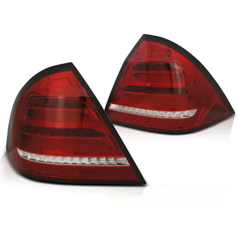Baklykter Mercedes W203 Sedan 00-04 Led Bar Tail Lights Red White Seq