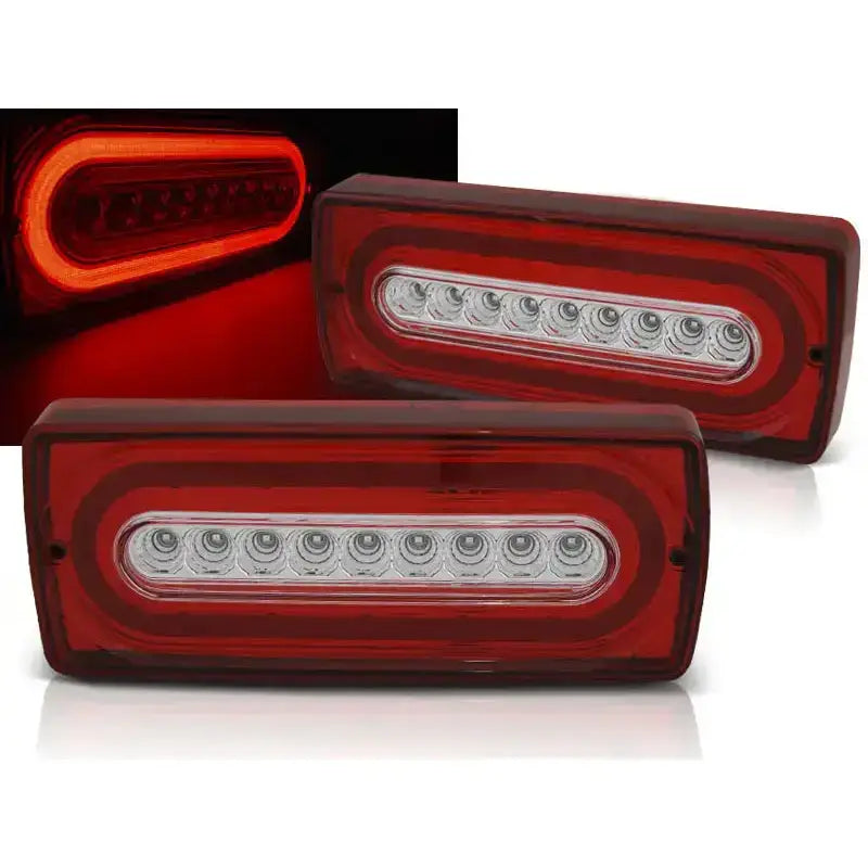 Baklykter Mercedes W463 G-klasse 90-12 Red White Led