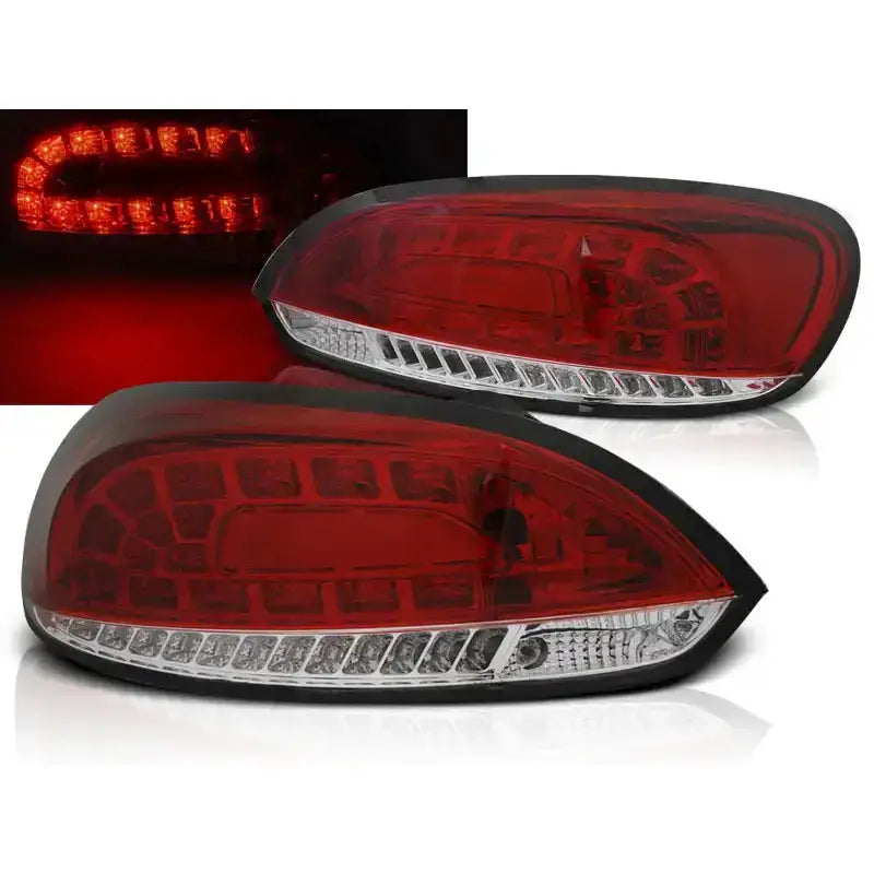 Baklykter Vw Scirocco Iii 08-04.14 Red White Bar Led