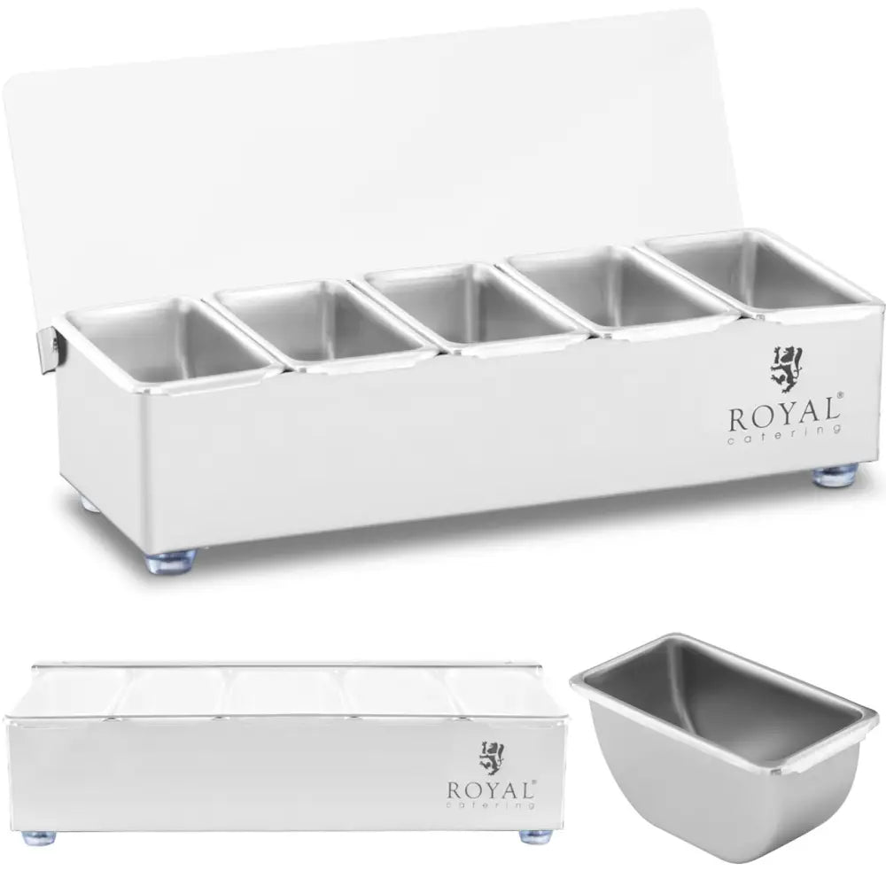 Beholderorganisator for Cocktailtilbehør med Lokk 5 x 0,4 l