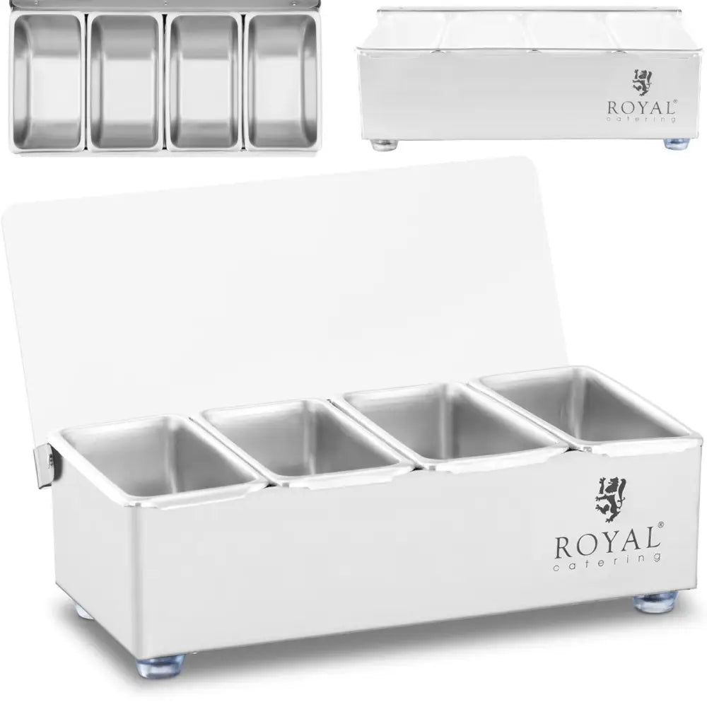 Beholderorganisator for Drinktilbehør med Lokk 4 x 0.4 l