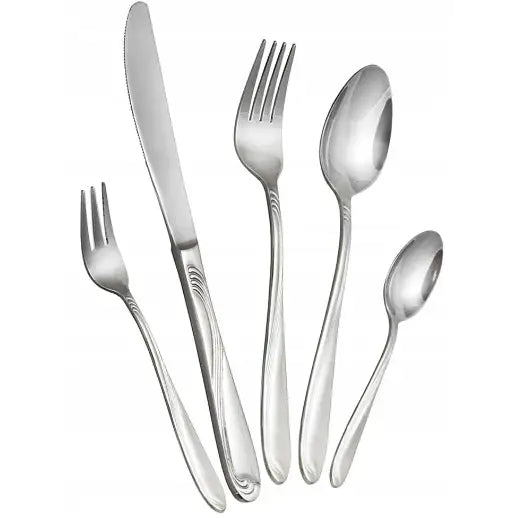 Bestikksett 30 Deler Blank Elegante Hoffner Smågafler Teskjeer