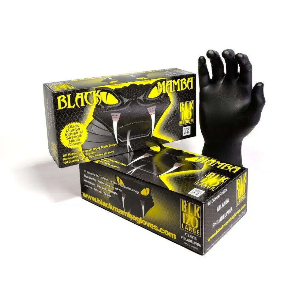 Black Mamba Tykke Nitrilhansker Mekaniker Xl Mamba-xl (100 Stk)