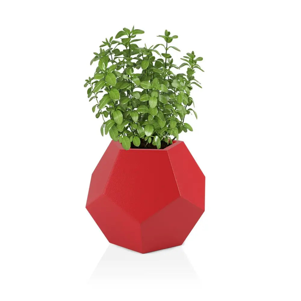 Blomsterpotte Alma Rød (med Indre Hylle + Vann Drenering)