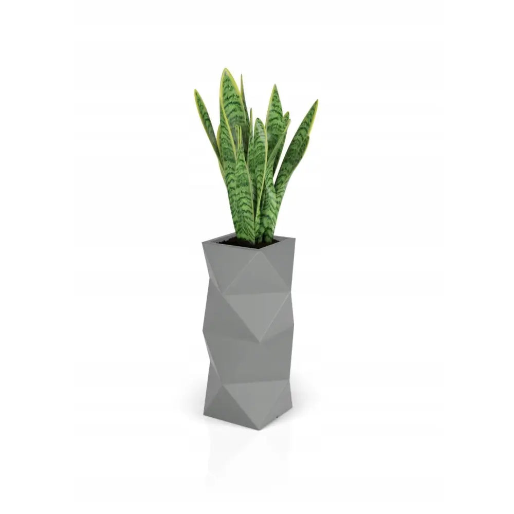 Blomsterpotte Asti Grå (med Indre Hylle + Vann Drenering)