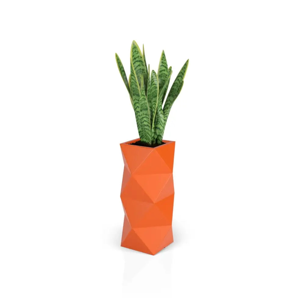 Blomsterpotte Asti Oransje (med Indre Hylle + Vann Drenering)