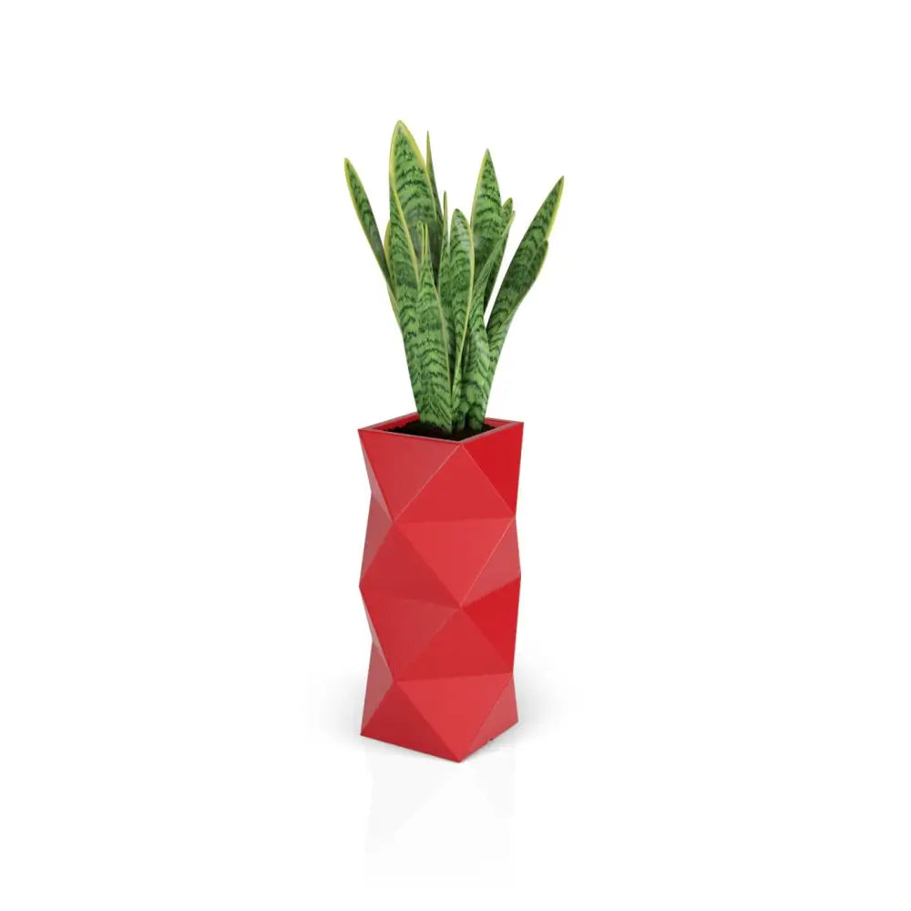 Blomsterpotte Asti Rød (full Kapasitet + Vann Drenering)