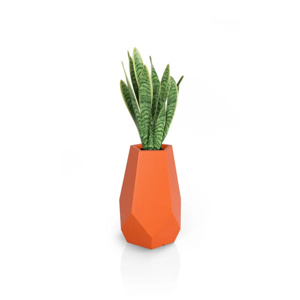 Blomsterpotte Bari Oransje (med Indre Hylle + Vann Drenering)