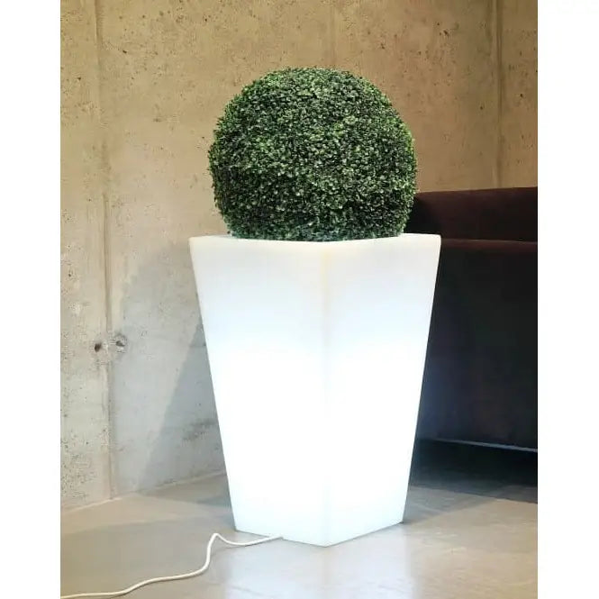 Blomsterpotte Belyst Slim Line s Light Kaldt Lys (hvit Innendørskabel)