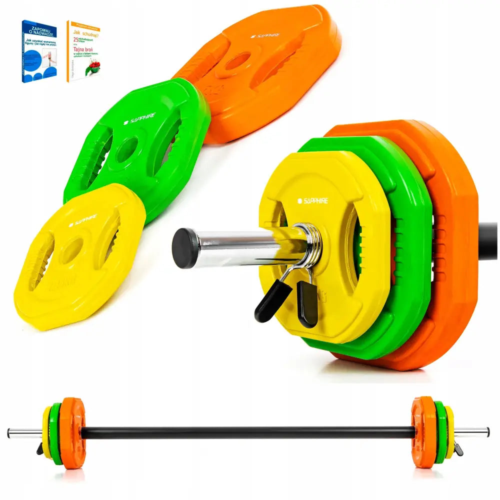 Body Pump Vektsett 20kg Justerbare Vekter og Stang for Fitness