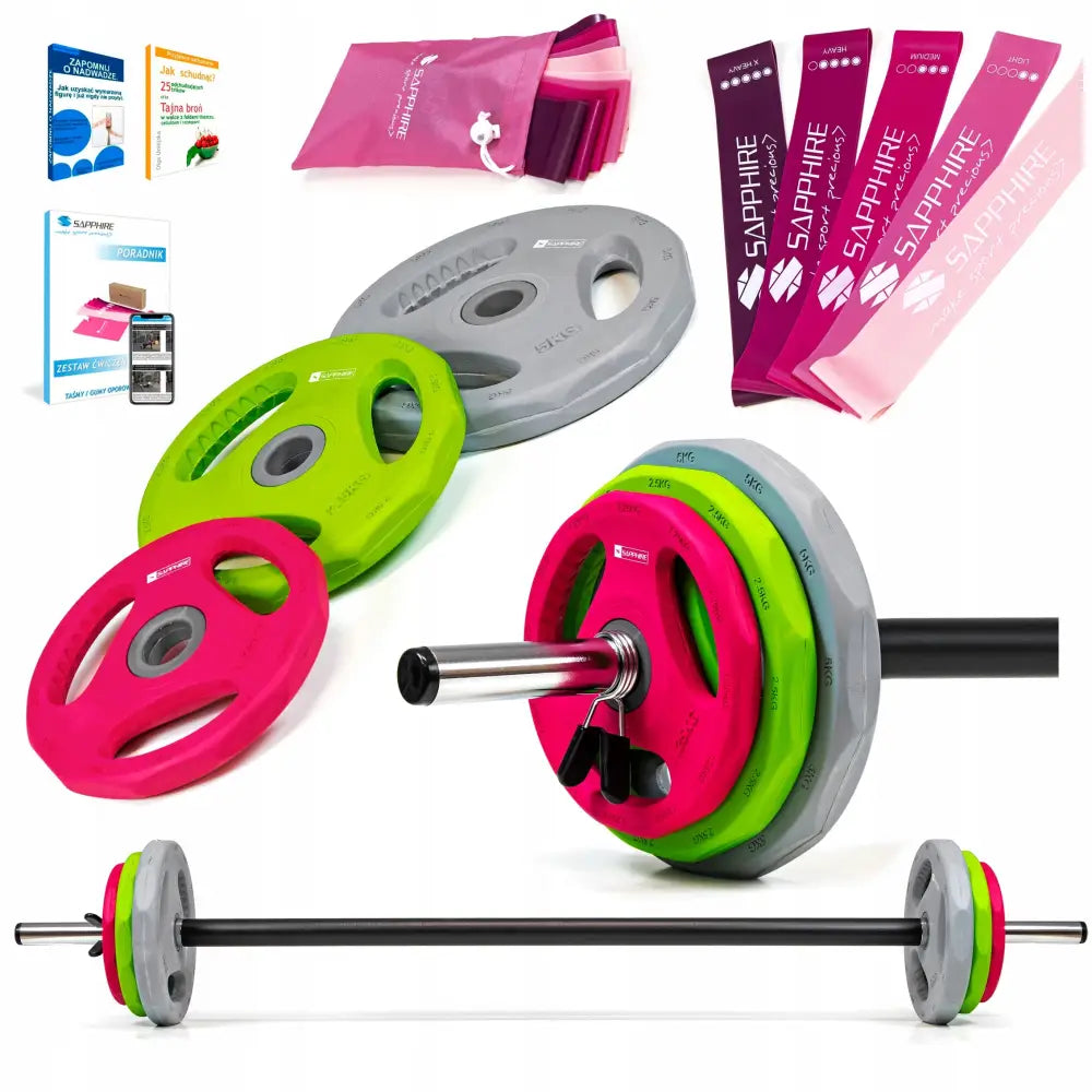 Body Pump Vektstangsett 20kg Justerbare Vekter Fitness Vektbelastning Barbell
