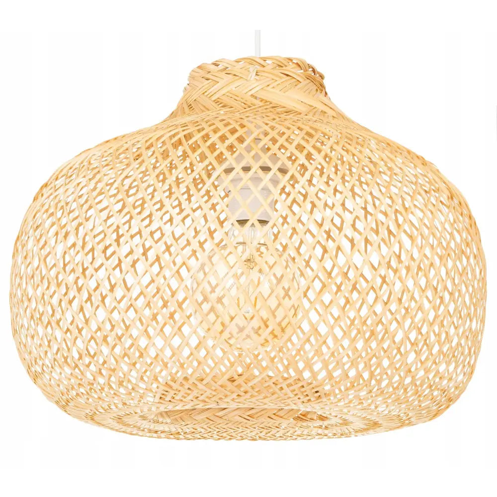 Boho Bali Hengende Bambuslampe 40 Cm Th04 (hvit Lw Th04)