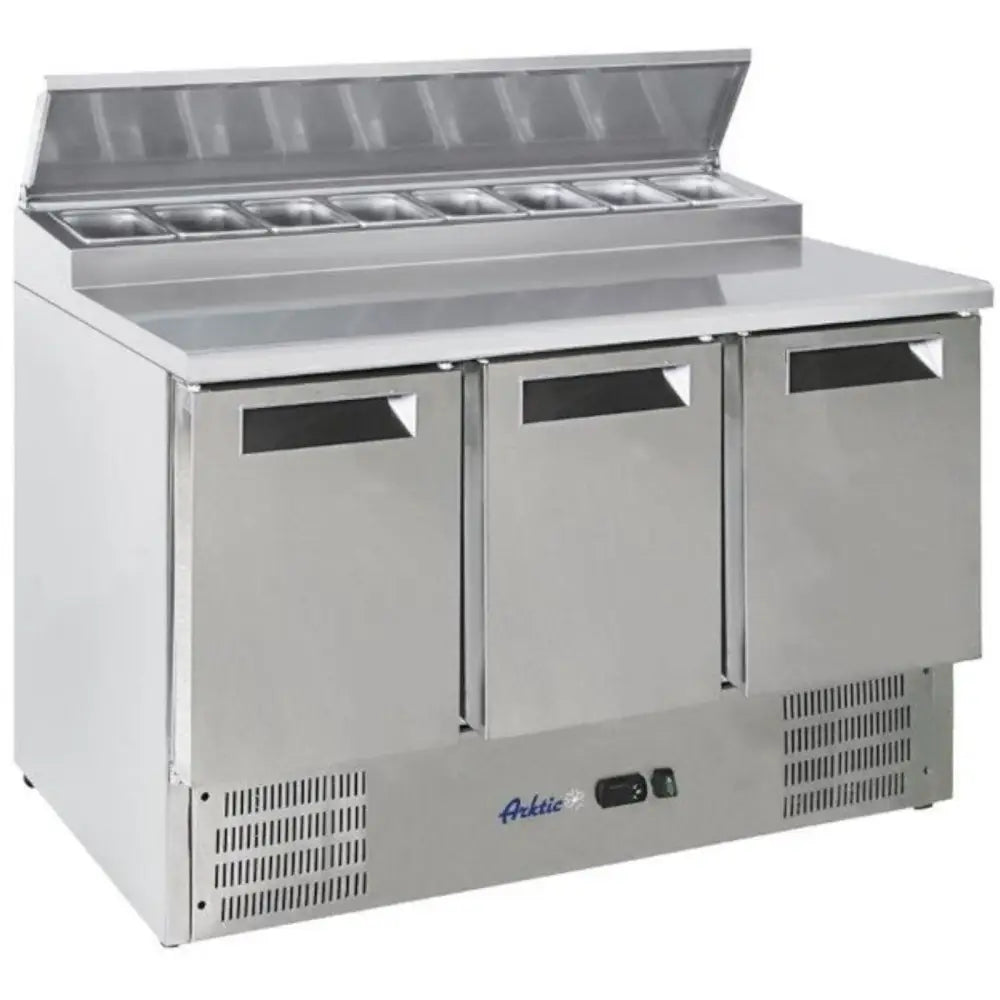 Buffetkjøler 3-dørs med 8x Gn1/6 368 l - Hendi 236239