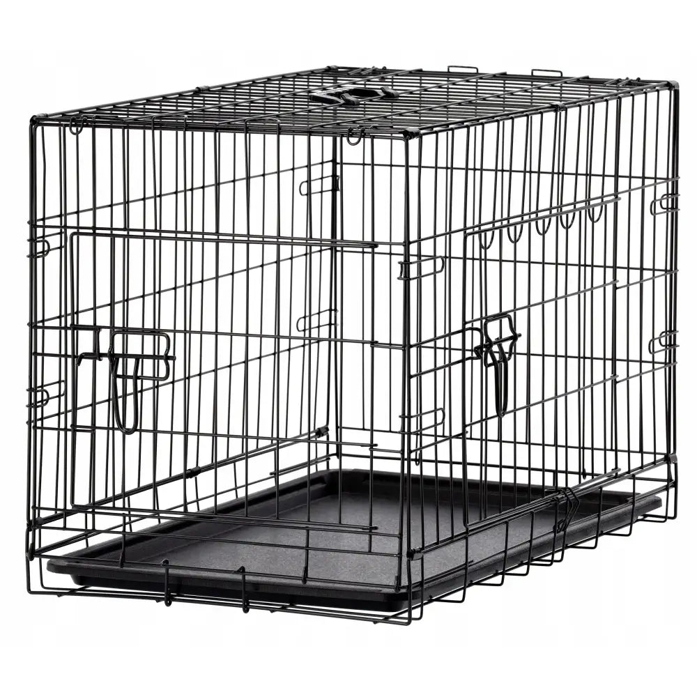 Bur Kennel Hundegård Transportbur for Hund Katt 76x45x51,5cm Metall s