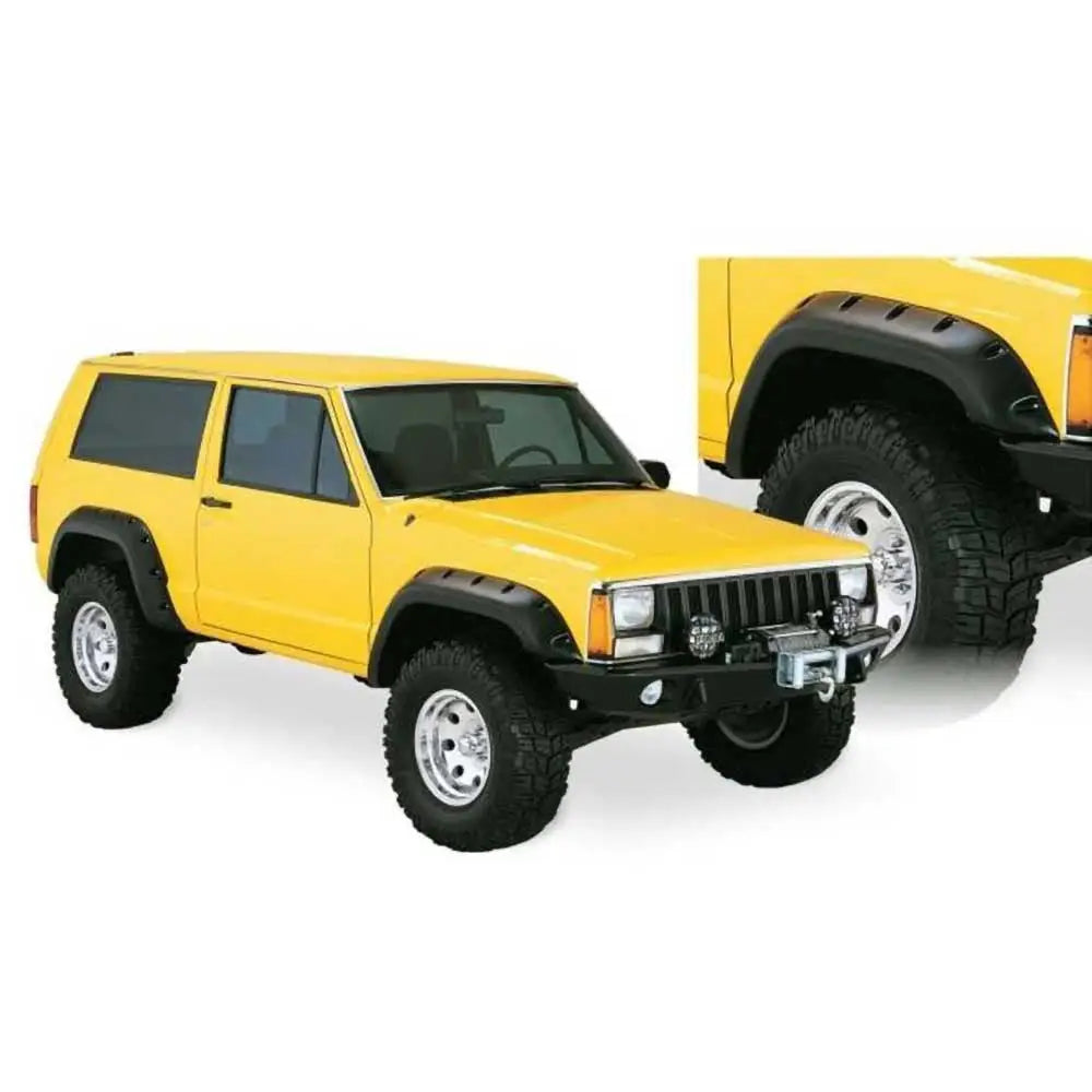 Bushwacker 2-dørers Cut-out Stil Skjermbreddere Foran og bak - Jeep Cherokee Xj 84-01