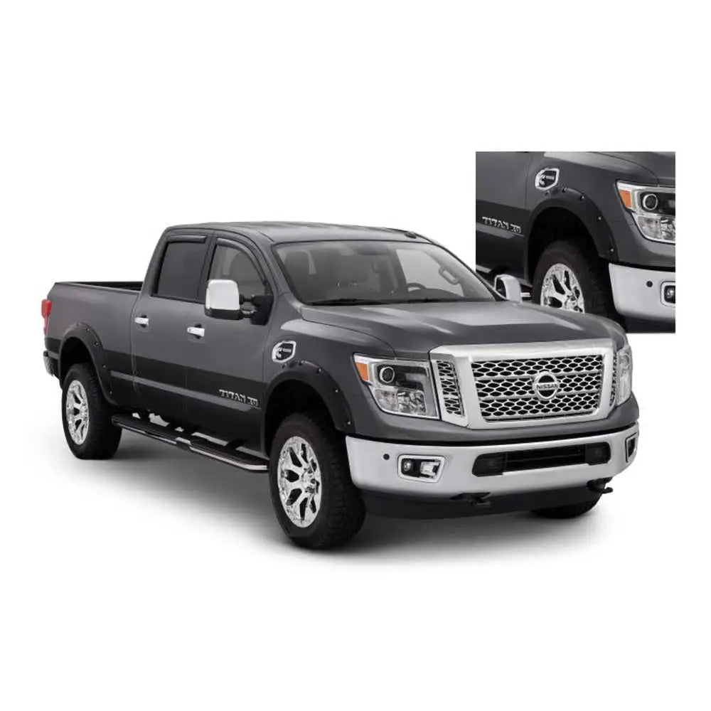 Bushwacker Pocket Style Fenderforlengere uten Bedside Lockbox - Nissan Titan 04-15