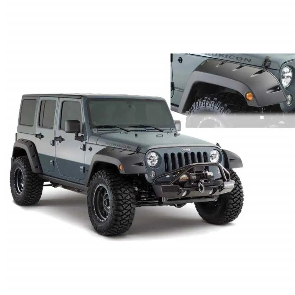 Bushwacker Pocket Style - Utvidelsespaneler Foran - Jeep Wrangler Jk 4 d 07-18