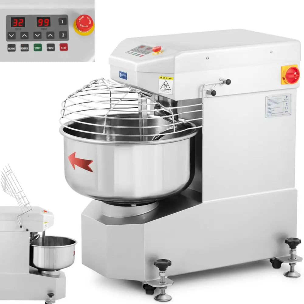 Deigblander Spiral Mikser med Fast Deig 33 l 1800 w