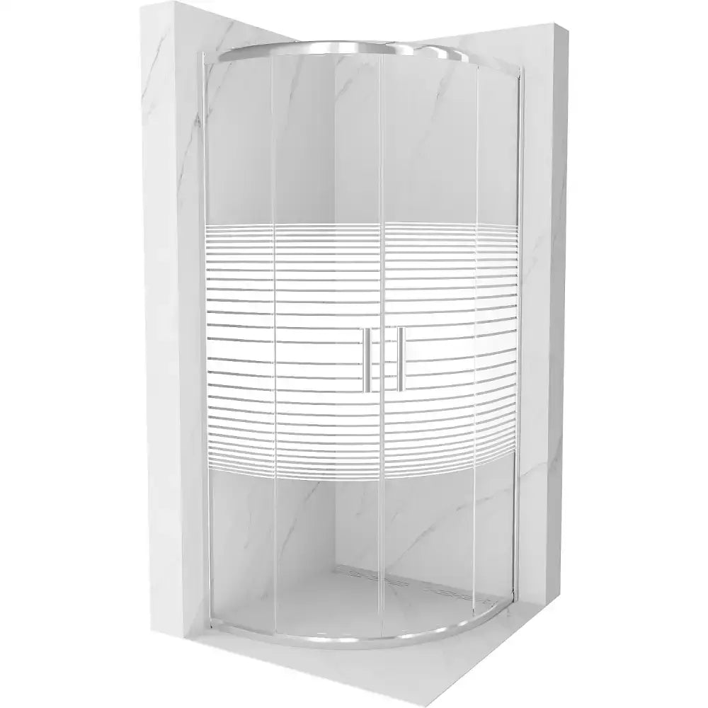 Dusjhjørne 70x70 Cm Striper Krom Inngangsbredde (mm): 385