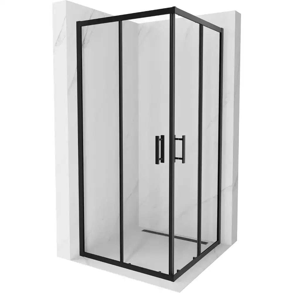 Dusjhjørne 90x90 Cm Svart Inngangsbredde (mm): 530