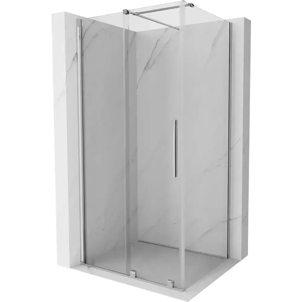 Dusjhjørne med Skyvedør 110x70 Cm Krom Transparent
