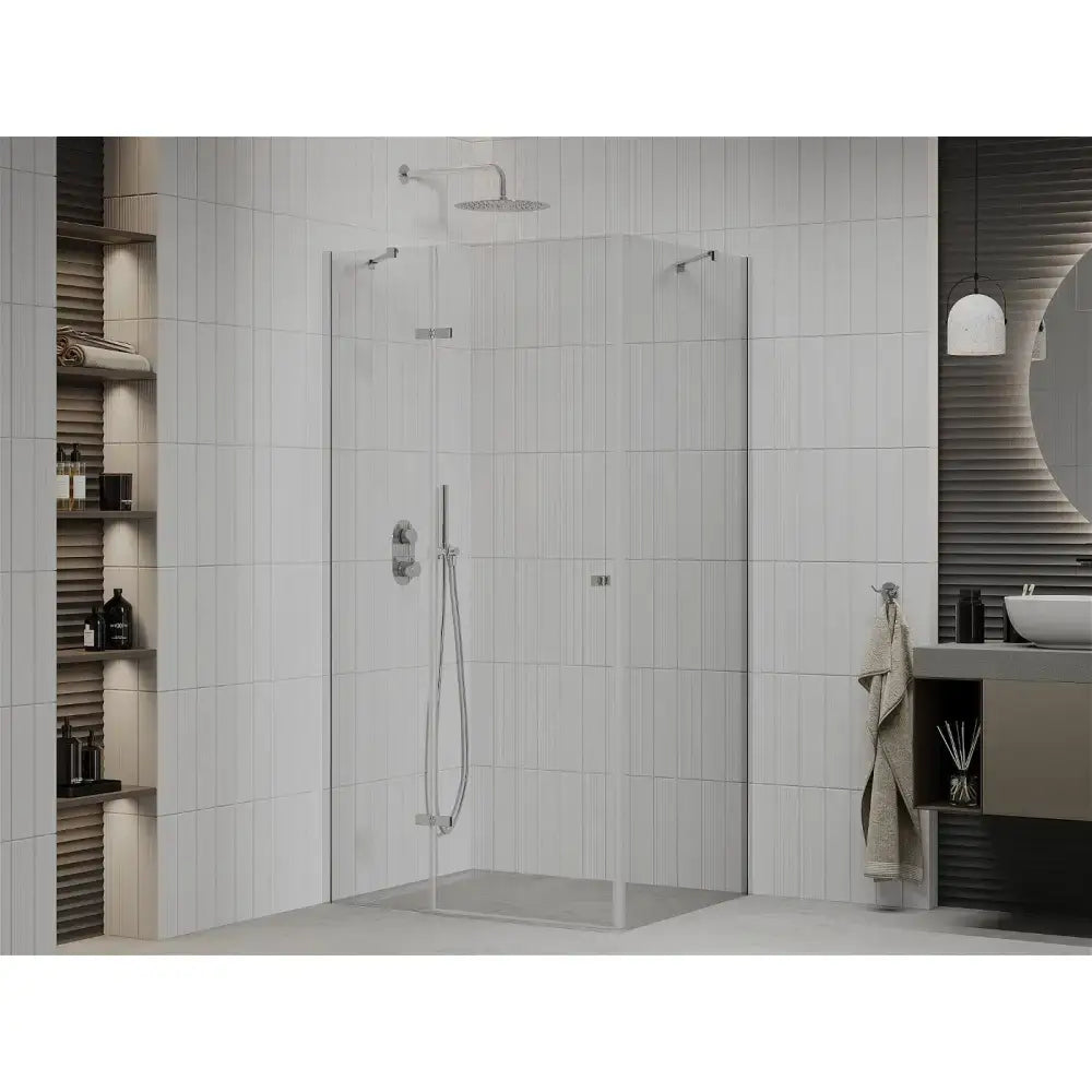 Dusjhjørne Svingbar 120x80 Cm Krom Inngangsbredde (mm): 702