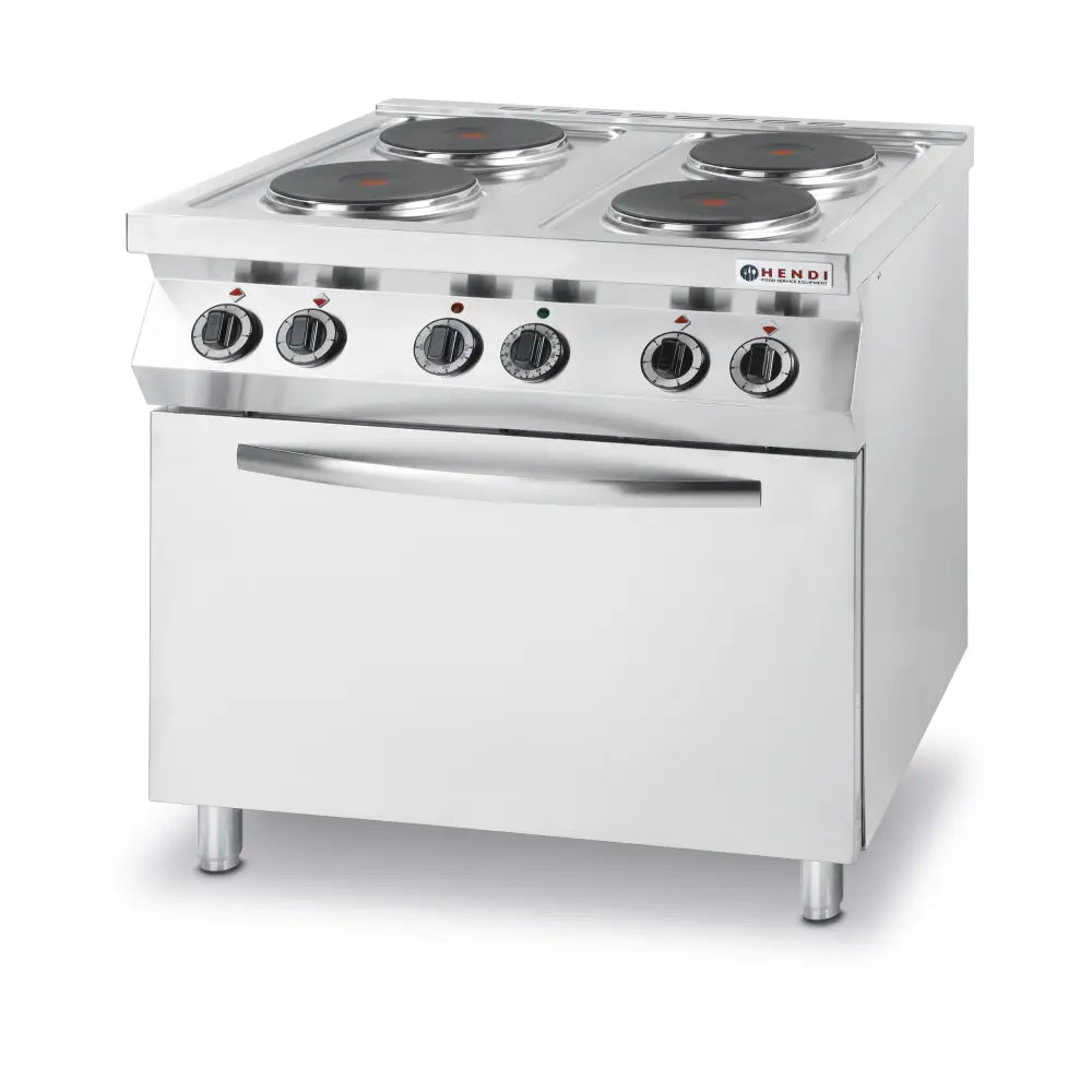 Elektrisk Kjøkkenkomfyr 4 Plater med Konveksjonsovn Gn1/1 Kitchen Line - Hendi 225936