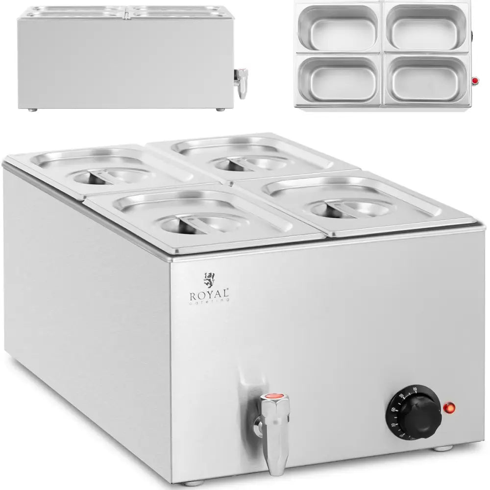 Elektrisk Oppvarmingselement med Kran 4 x Gn 1/4 600 w
