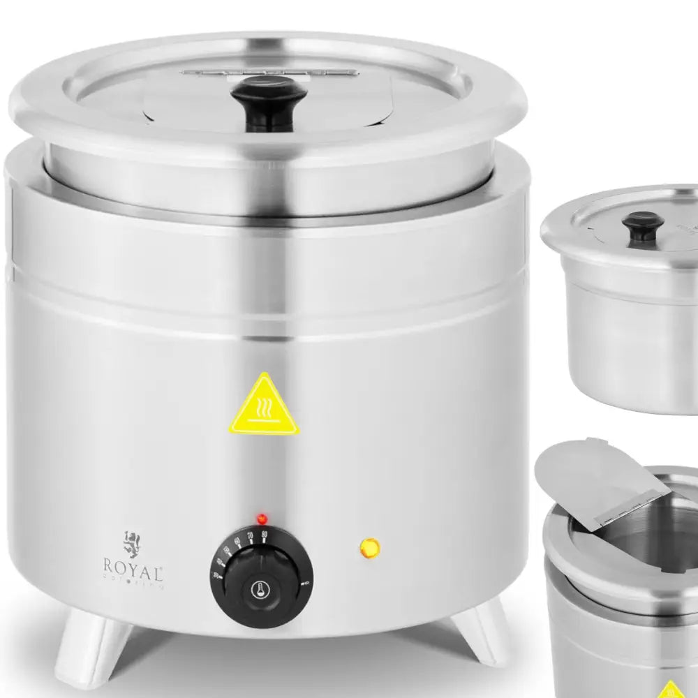 Elektrisk Termos Gryte for Suppe 11l 400w 30-80c Sølv