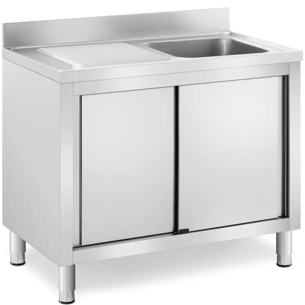 Enkelkomponents Gastronomivask med Skap 100 x 60 x 94 Cm