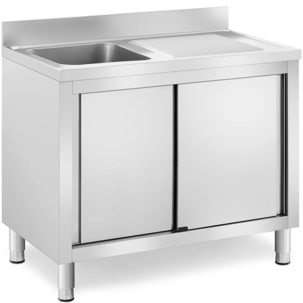 Enkeltkomponent Gastronomisk Vask med Skap - 100 x 60 x 95 Cm