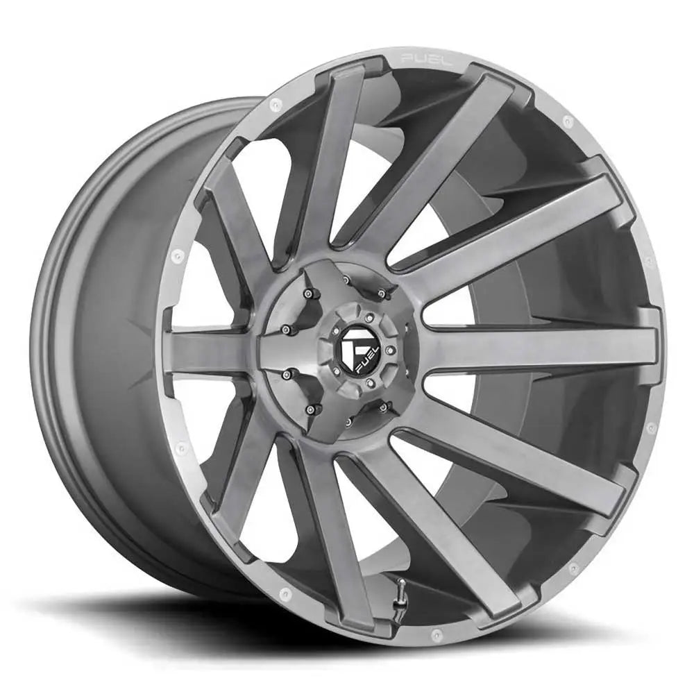 Felg D714 Contra Brushed Gun Metal/tinted Clear Fuel 22x10 Et-19 6x139.7 / 6x135